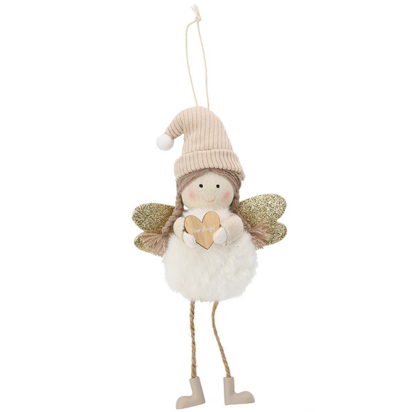 Decoratie in de vorm van een engel wit