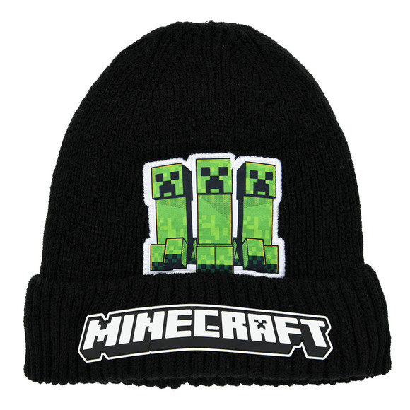 Minecraft Strickmütze mit Umschlag