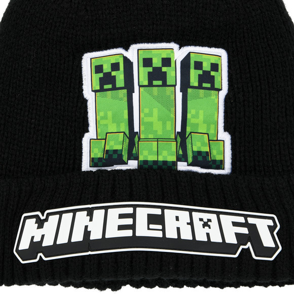 Minecraft Strickmütze mit Umschlag