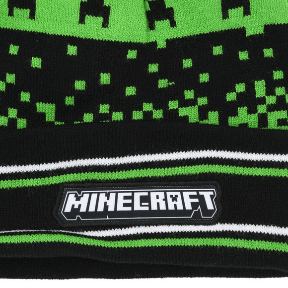 Minecraft Strickmütze mit Umschlag