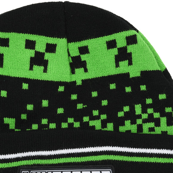 Minecraft Strickmütze mit Umschlag