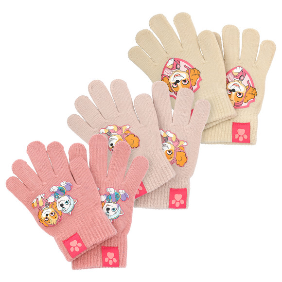 3 Paar PAW Patrol Handschuhe im Set
