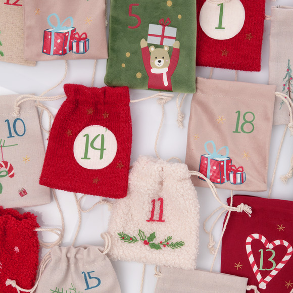 Adventskalender met zakje