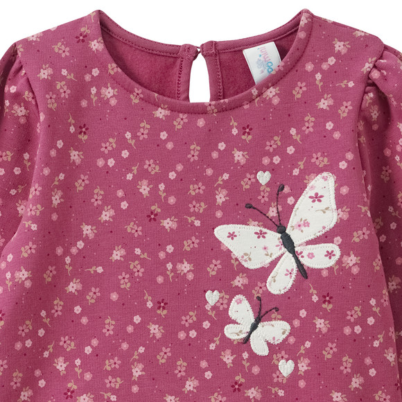 Baby Sweatkleid mit Blümchen-Allover