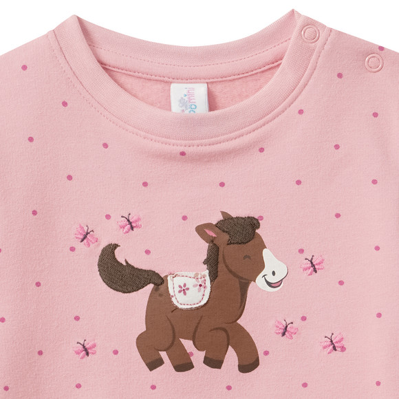 Baby Sweatshirt mit Pferde-Print