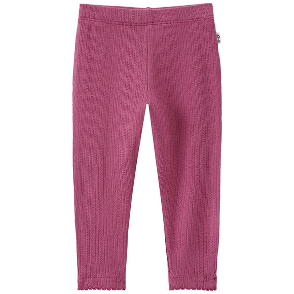 Baby Leggings mit Ajourmuster beere