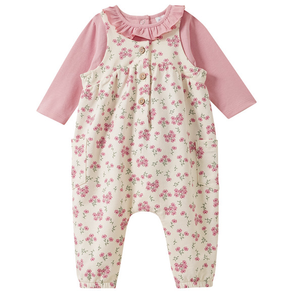 Newborn Set mit Langarmshirt und Overall