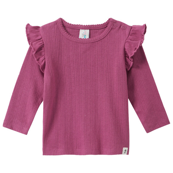 Newborn shirt met lange mouwen en ruches