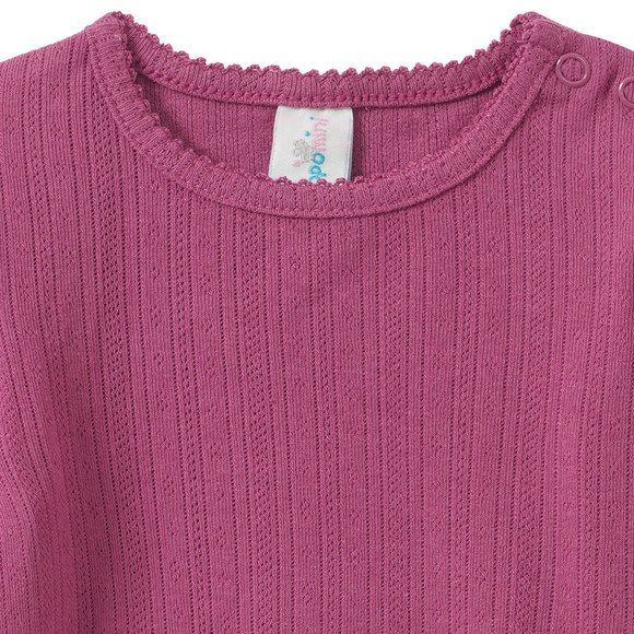 Newborn shirt met lange mouwen en ruches