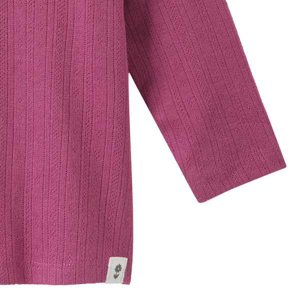 Newborn shirt met lange mouwen en ruches