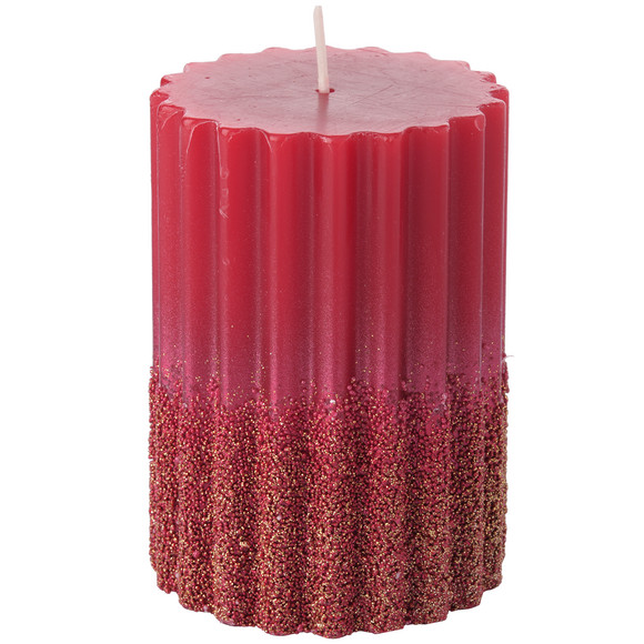 Kerze im weihnachtlichen Design