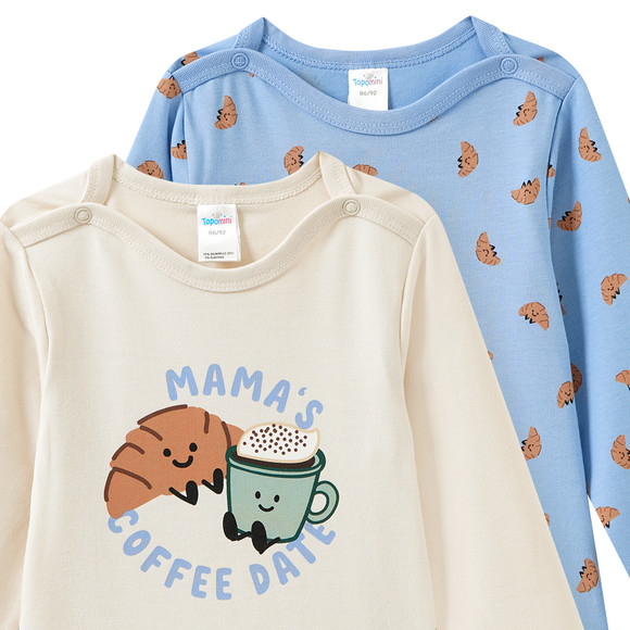 2 Baby Bodys aus Bio-Baumwolle