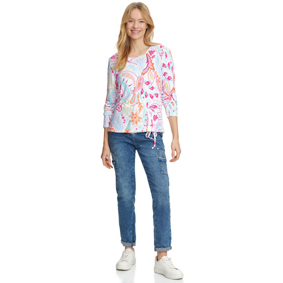 Damen Langarmshirt mit Tunnelzug