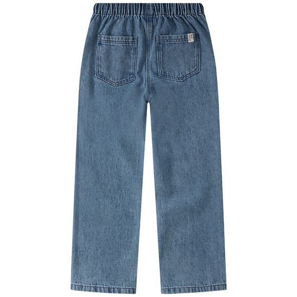 Mädchen Wide-Leg-Jeans mit Elastikbund