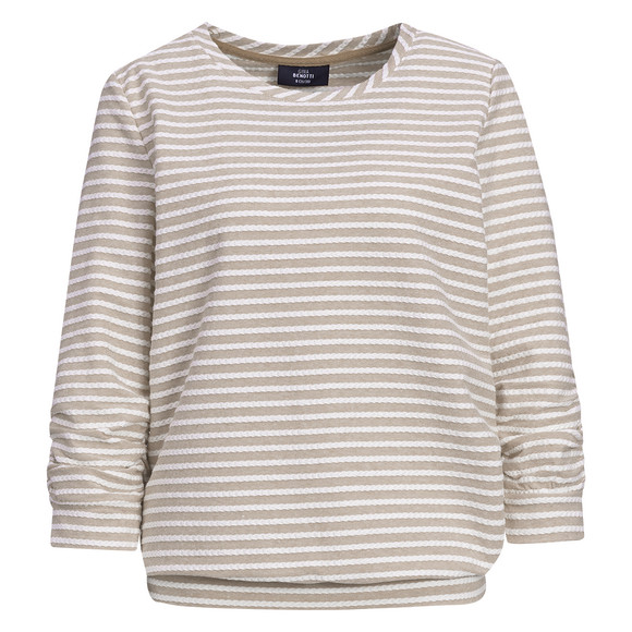 Damen Langarmshirt mit Raffung