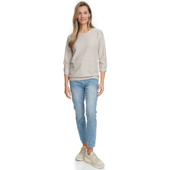 Damen Langarmshirt mit Raffung