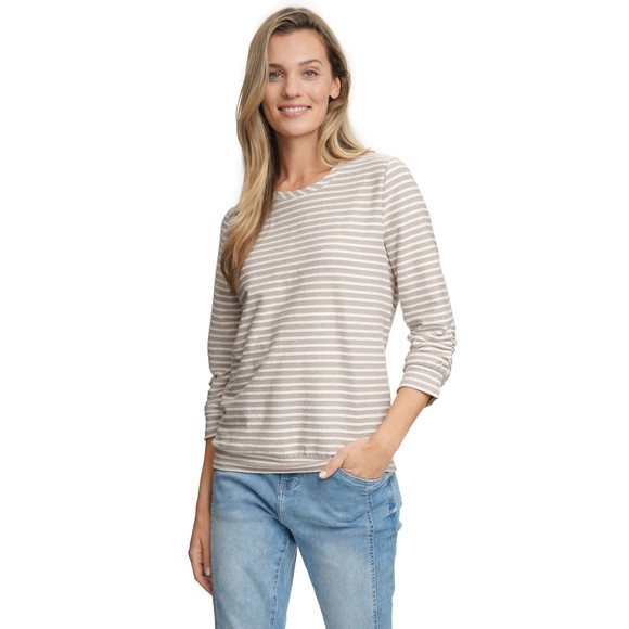 Damen Langarmshirt mit Raffung