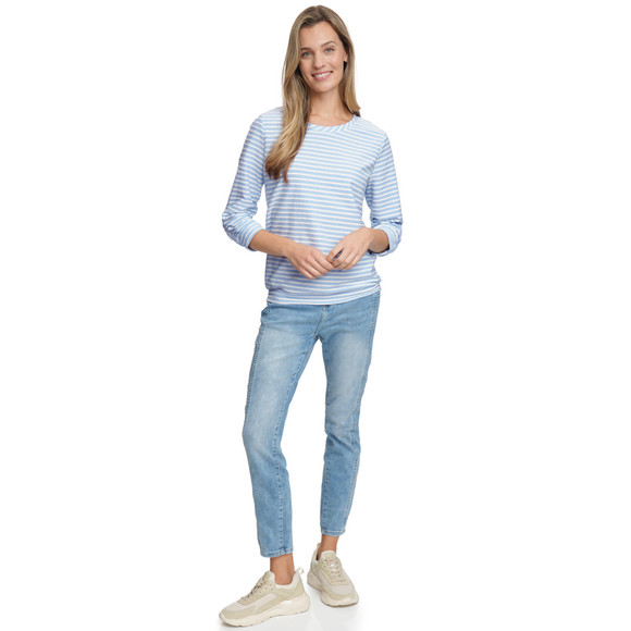 Damen Langarmshirt mit Raffung