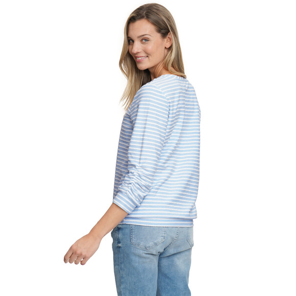 Damen Langarmshirt mit Raffung