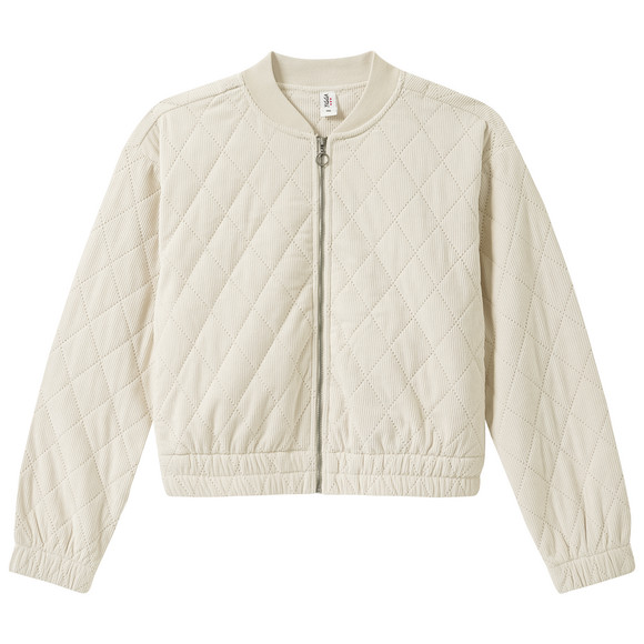 Corduroy jas voor meisjes met stiksels