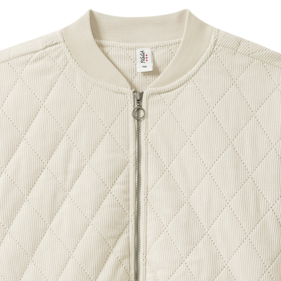 Corduroy jas voor meisjes met stiksels
