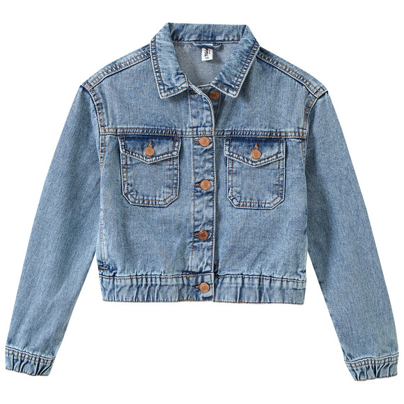 Mädchen Jeansjacke mit Used-Waschung