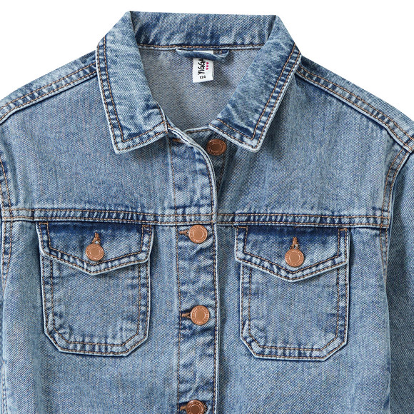 Mädchen Jeansjacke mit Used-Waschung