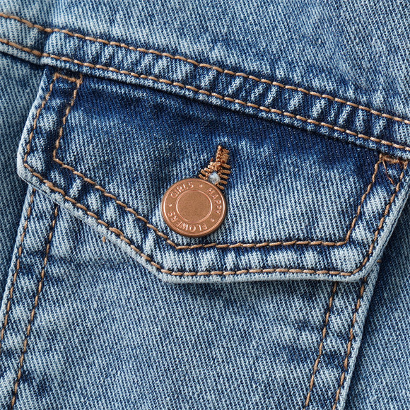 Mädchen Jeansjacke mit Used-Waschung