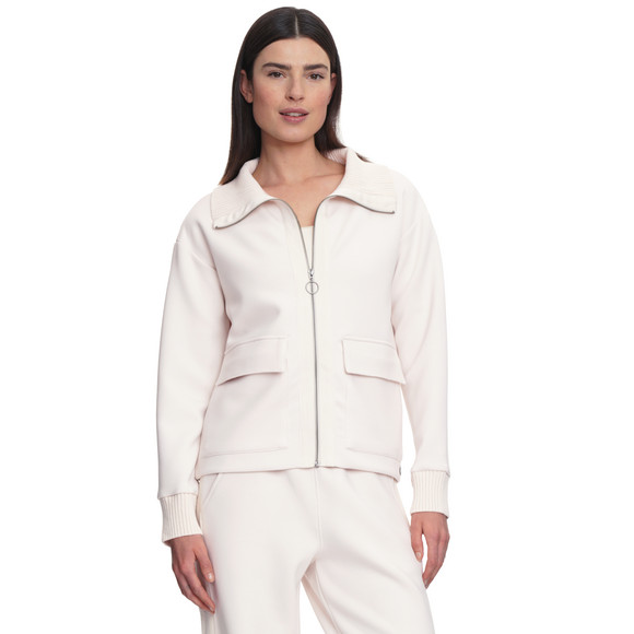 Damen Sweatjacke mit Strickkragen