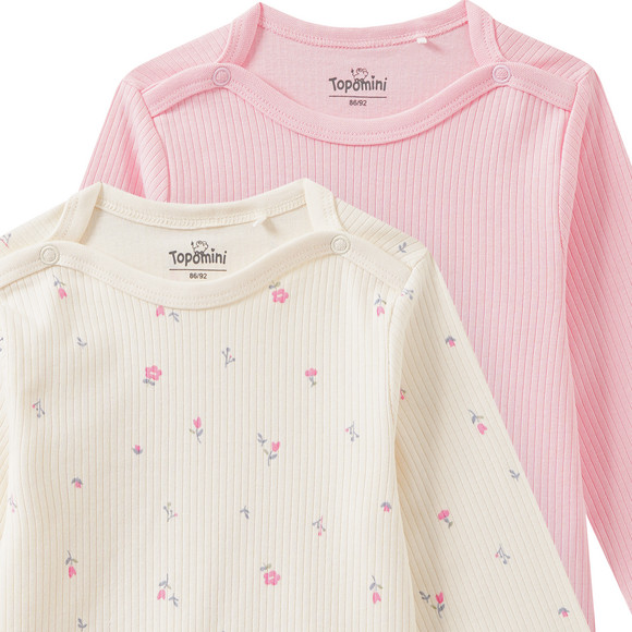 2 Baby Langarmbodys im Doppelpack