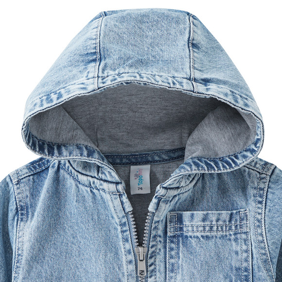 Baby jeansjasje met capuchon