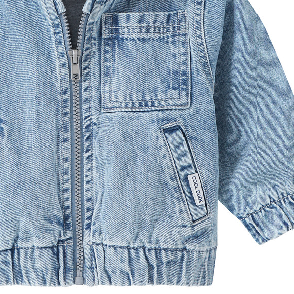 Baby jeansjasje met capuchon