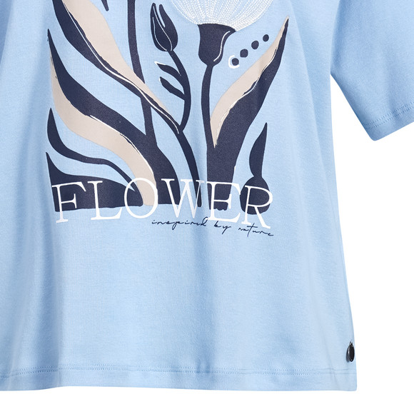 Damen T-Shirt mit Brust-Print