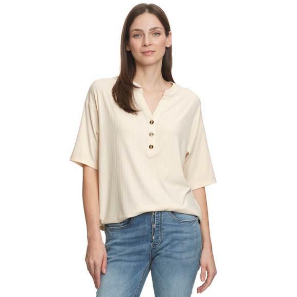 Damen T-Shirt mit Strukturstreifen