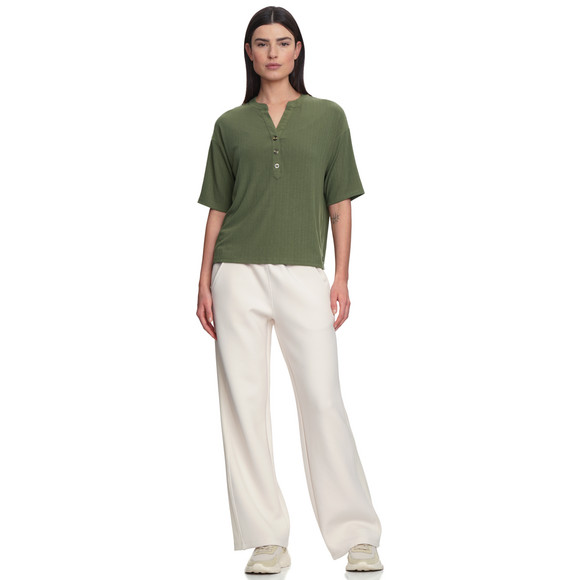 Damen T-Shirt mit Strukturstreifen