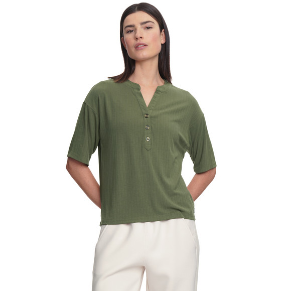 Damen T-Shirt mit Strukturstreifen