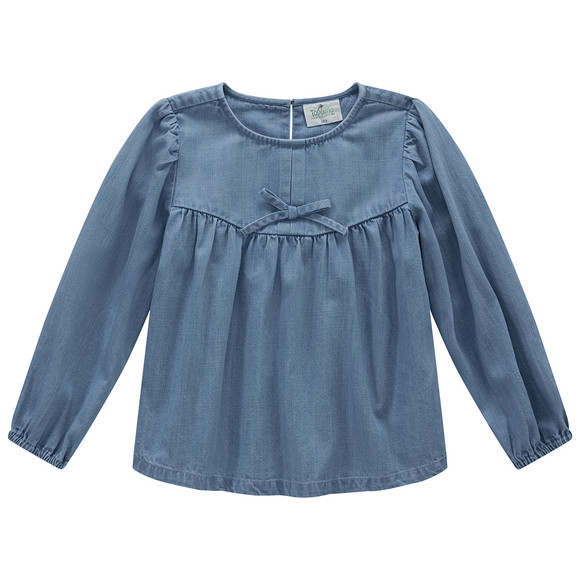 Mädchen Jeansbluse mit Zierschleife