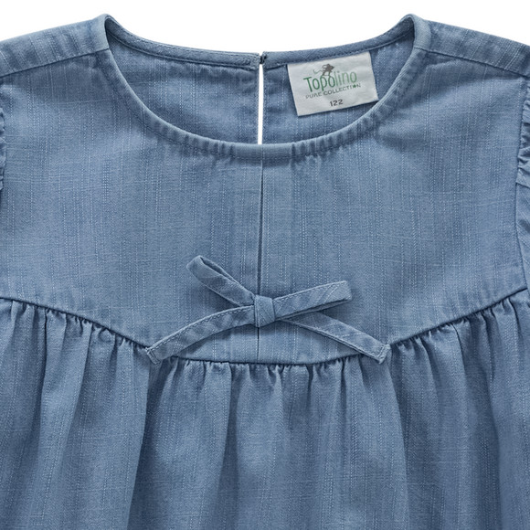 Mädchen Jeansbluse mit Zierschleife