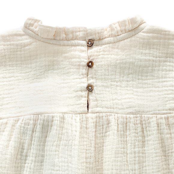 Mädchen Musselin-Bluse mit Häkelspitze