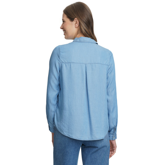 Damen Bluse in Denim-Optik