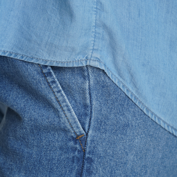 Damen Bluse in Denim-Optik