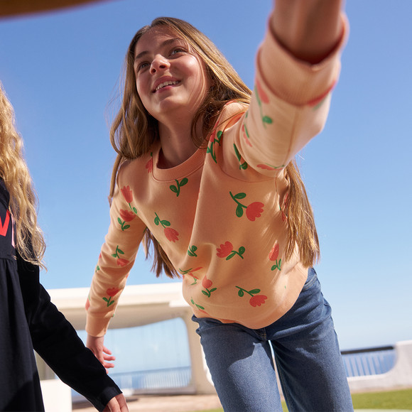 Mädchen Sweatshirt mit Print