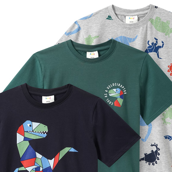 3 Jungen T-Shirts mit Prints