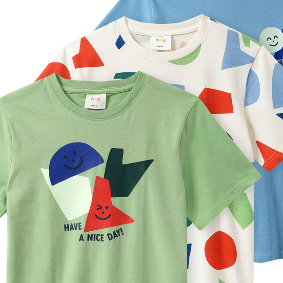 3 Jungen T-Shirts mit Prints