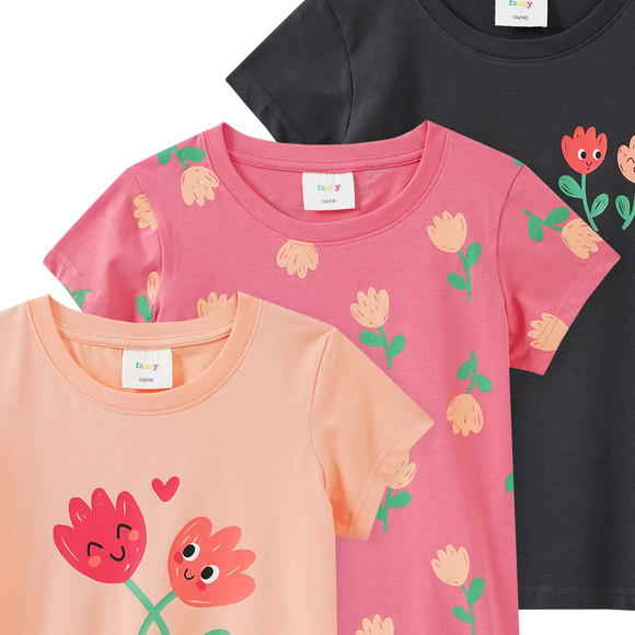 3 Mädchen T-Shirts mit Prints