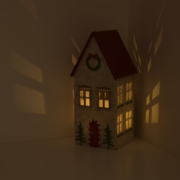 LED-Dekohaus aus Filz