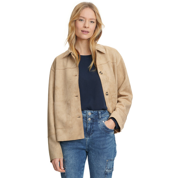 Damen Blazer in Leder-Optik