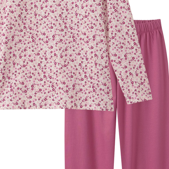 Mädchen Schlafanzug mit Blumen-Allover