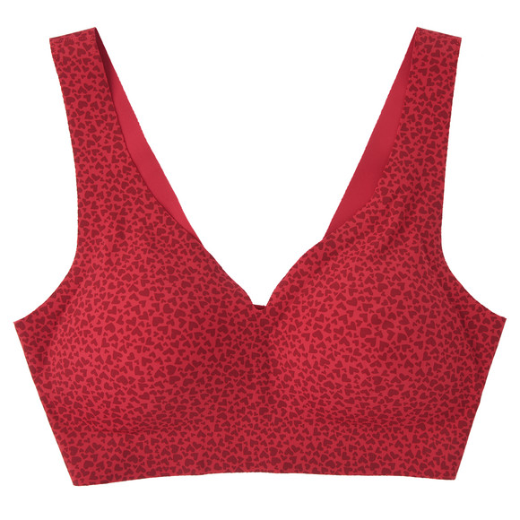 Damen Seamless-Bustier mit Herz-Muster