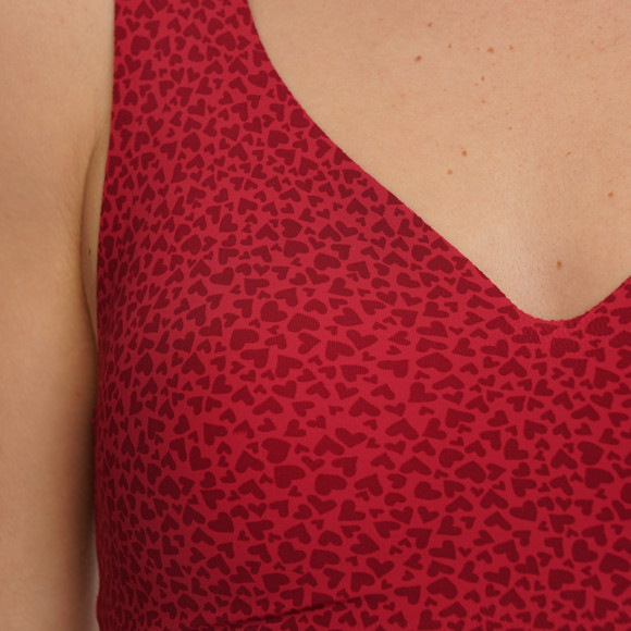 Damen Seamless-Bustier mit Herz-Muster